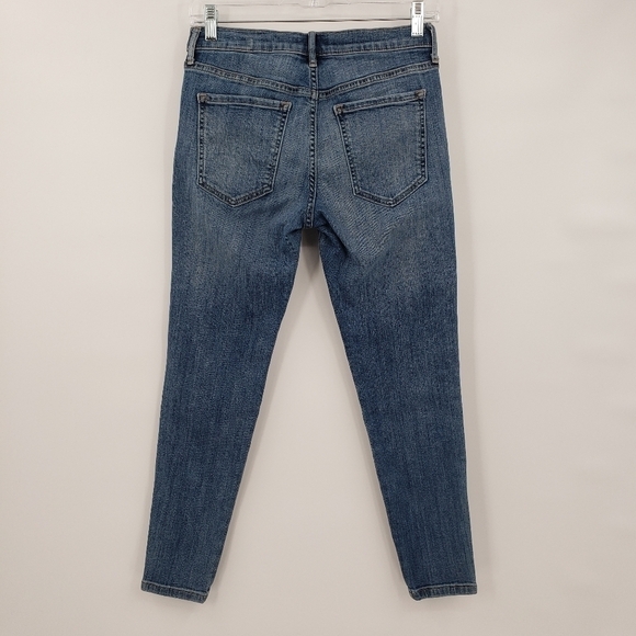 Banana Republic Premium Denim Tuxedo Striped Mid-rize Skinny Jeans - Picture 3 of 7